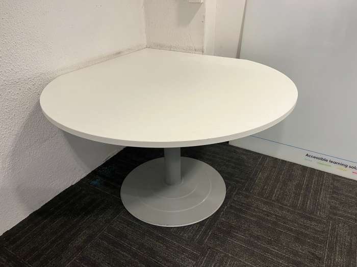 Corner Meeting Table on Solid Base