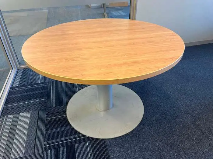 Steel Base Round Meeting Table